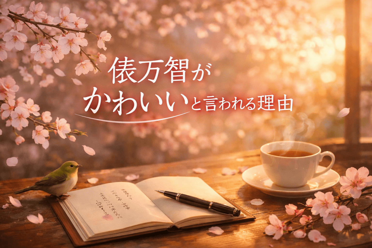 「俵万智がかわいいと言われる理由」を表現したイメージ