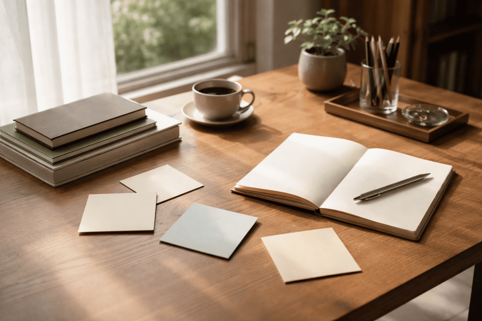 噂と事実を丁寧に読み解く記事導入をイメージした静かな書斎デスクの写真